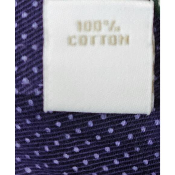 Michael Kors Men's Slim Fit Dress Shirt Purple with Dots 16.5 34/35 Large - Picture 7 of 8